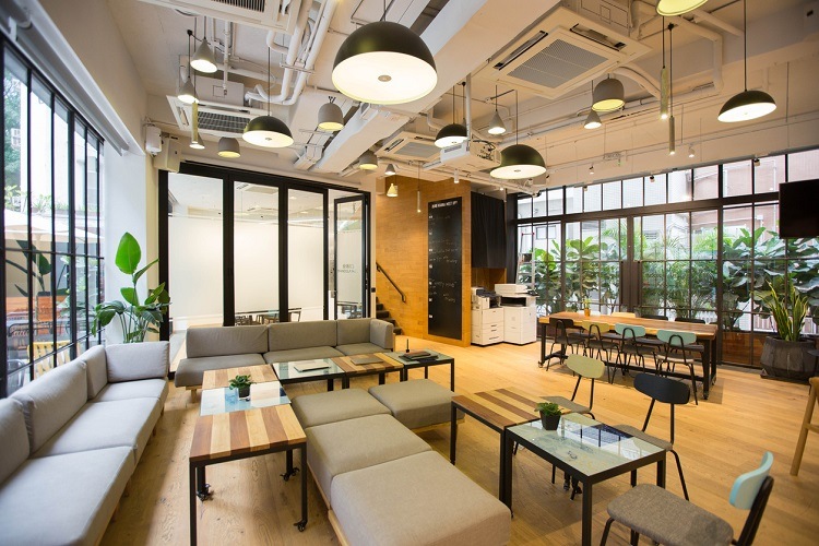 Empty co-working space
